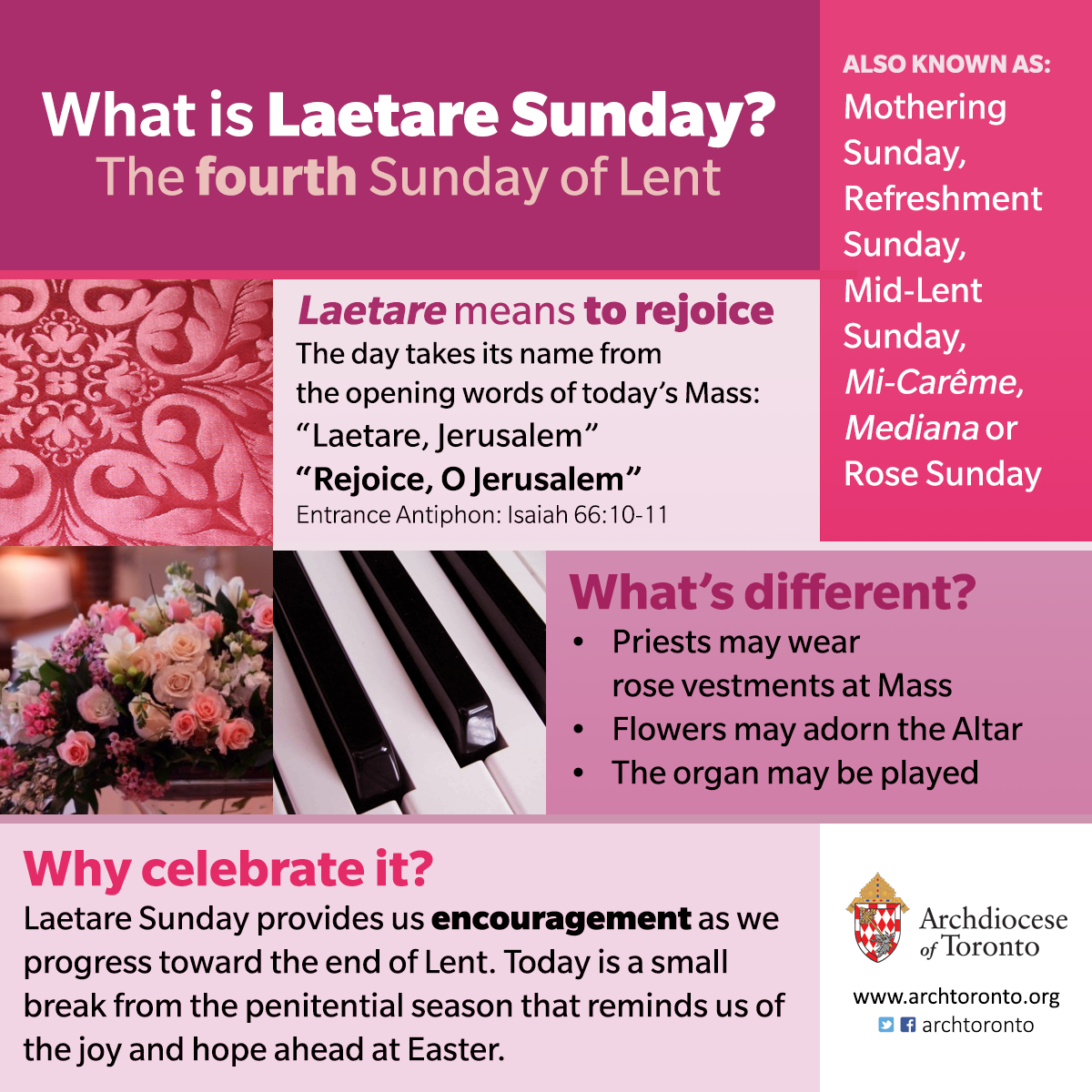 March 14th Laetare Sunday Holy Spirit Catholic Church